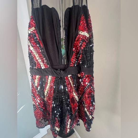 Sequin Red and Black Romper ASOS - Picture 5 of 7